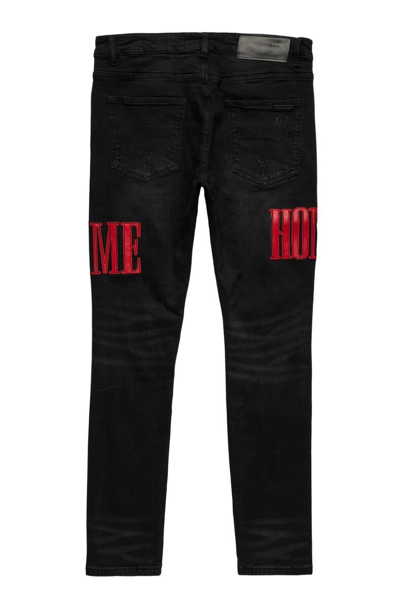 Homme Femme Letterman Red Letter Denim