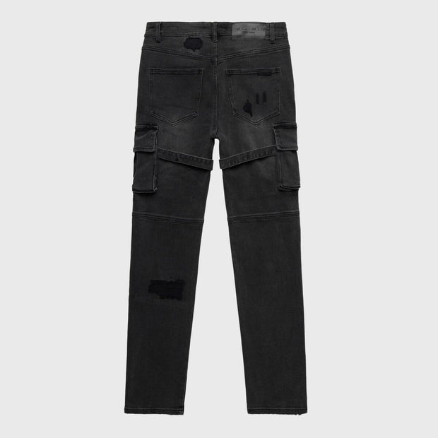 Homme Femme Distressed Strap Cargo Pants