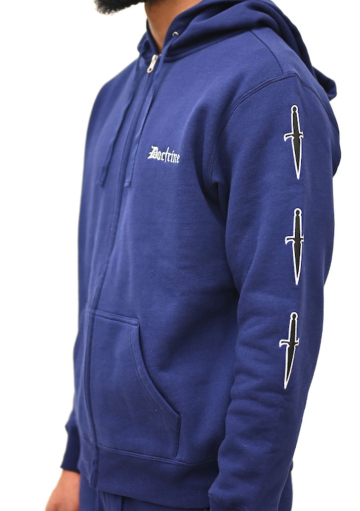 Doctrine Denim Dagger Zip Hoodie