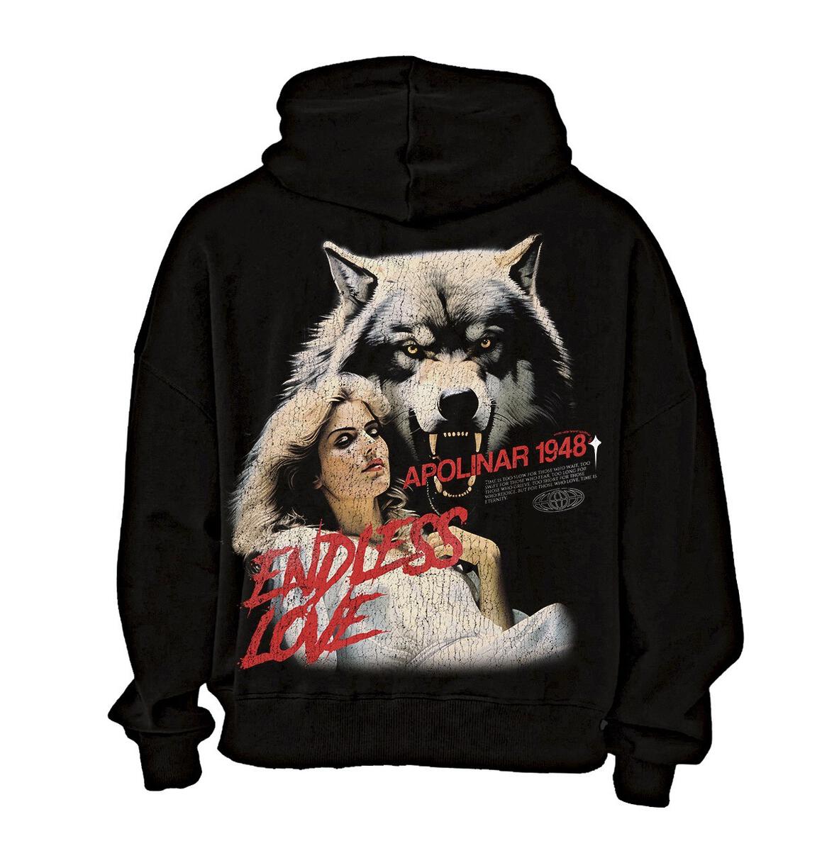 Apolinar Wolf Zip Hoodie
