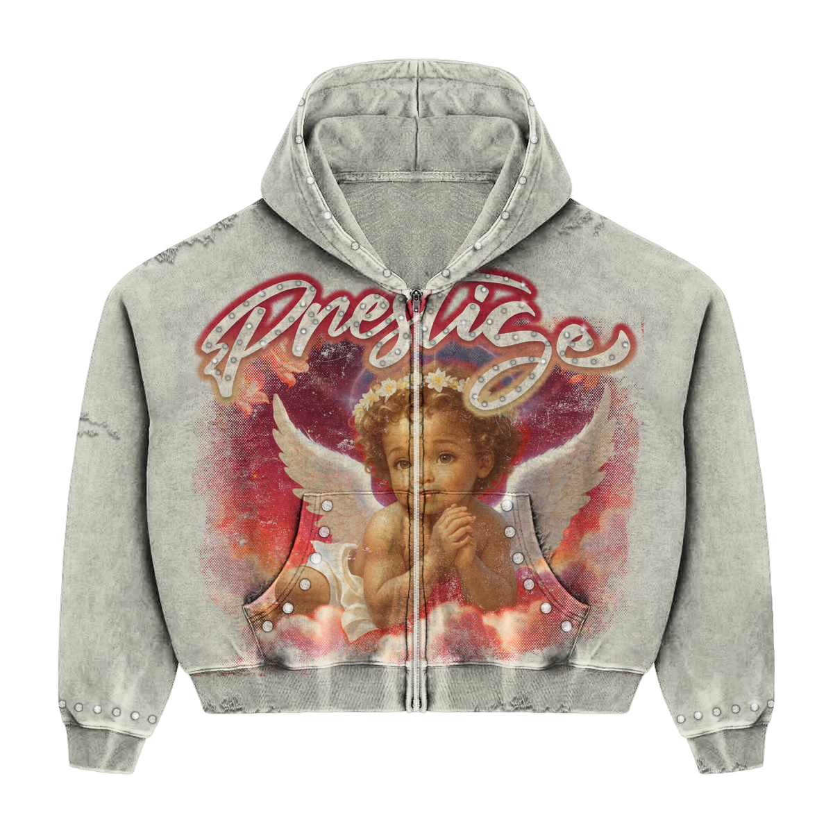 Prestige Angel Red Zip Up Hoodie
