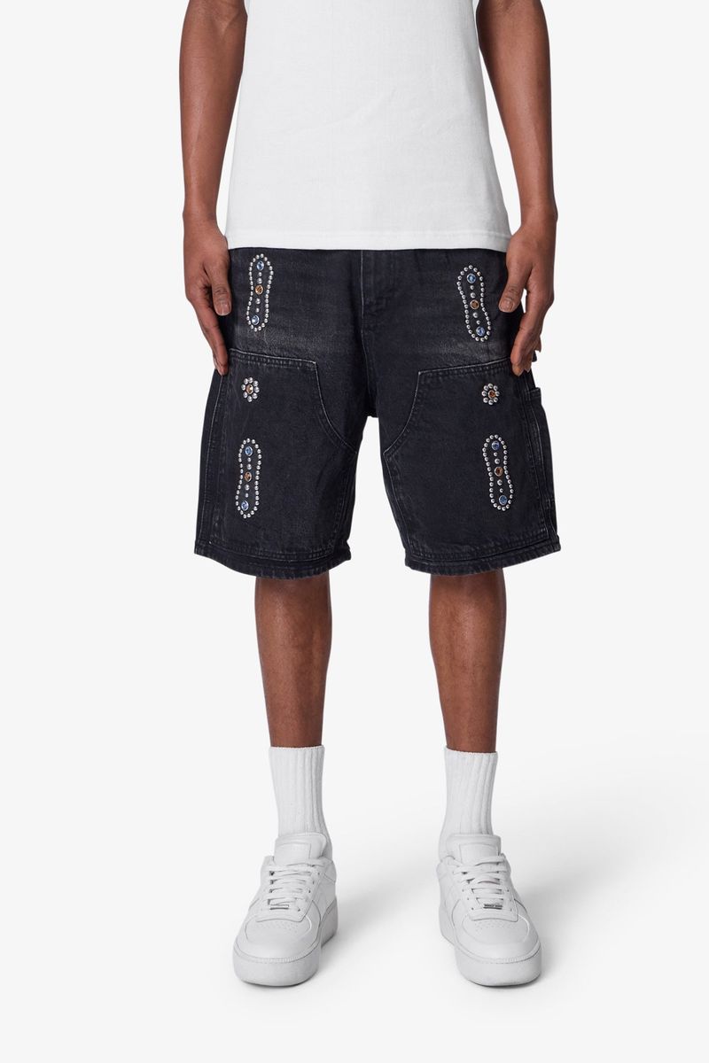 Mnml Western Jewel Denim Shorts