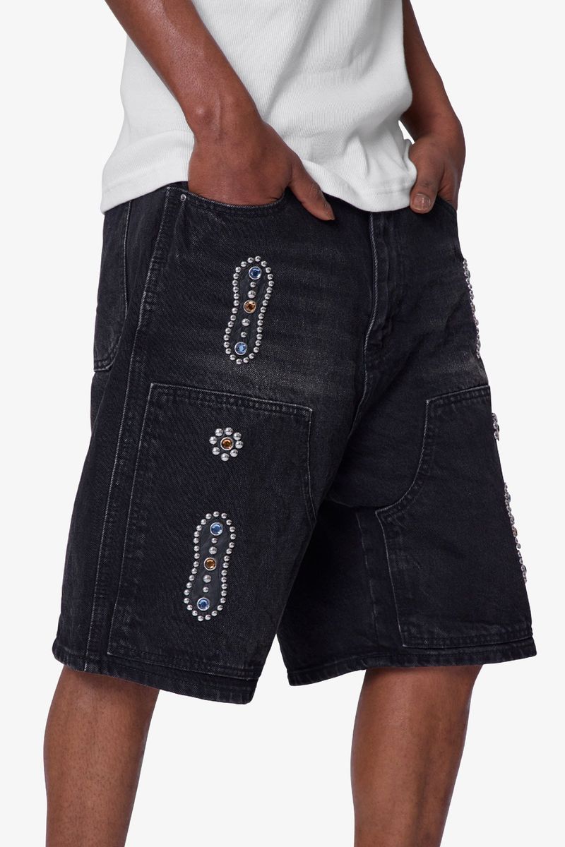 Mnml Western Jewel Denim Shorts