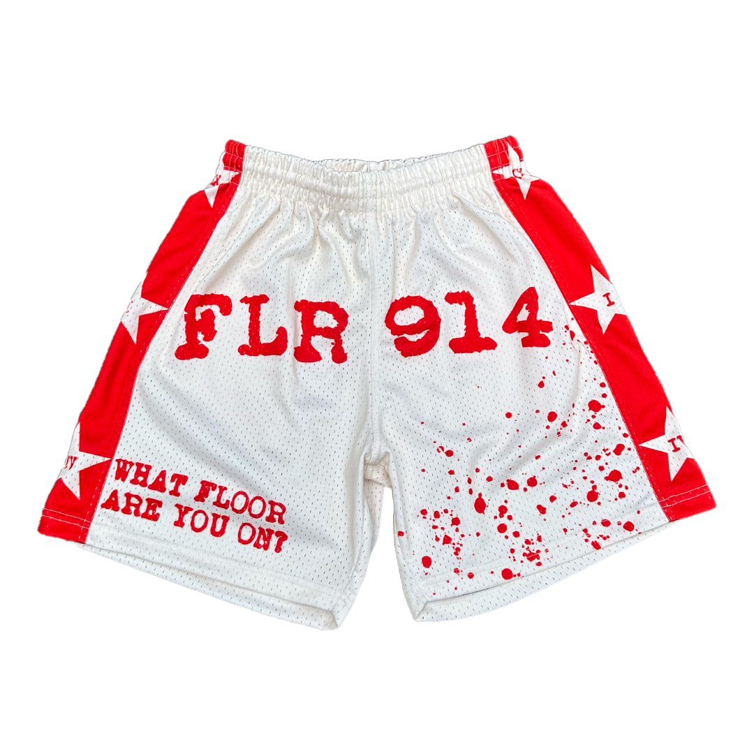 Floor 914 Cream Star Shorts
