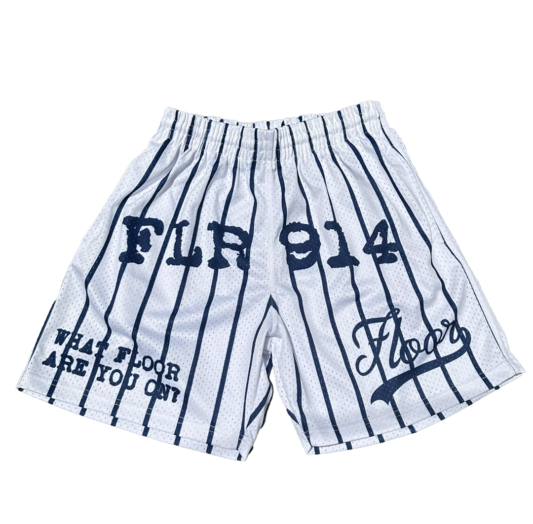 Floor 914 96 Yankee Blue Pinstripe Shorts