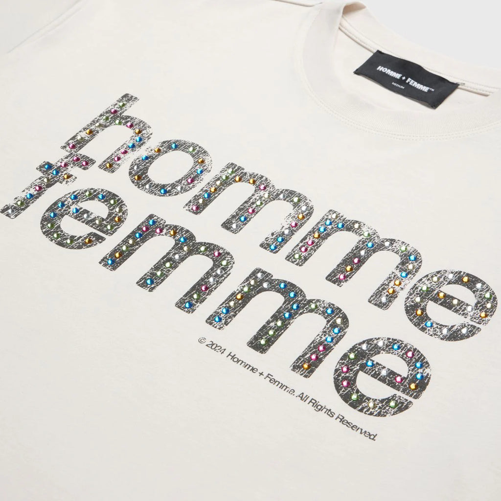 Homme Femme Mardi Gras Cropped T-shirt