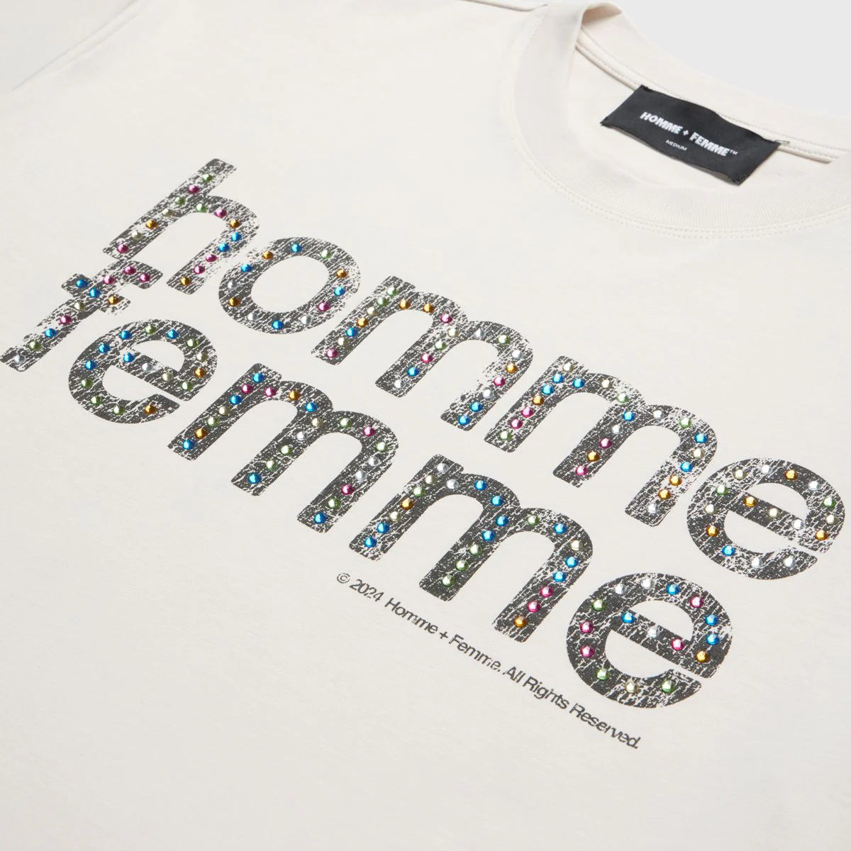 Homme Femme Mardi Gras Cropped T-shirt