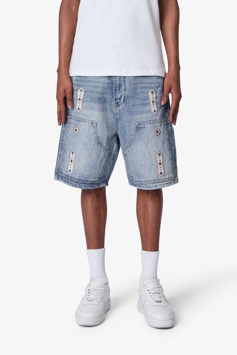 Mnml Western Jewel Denim Shorts