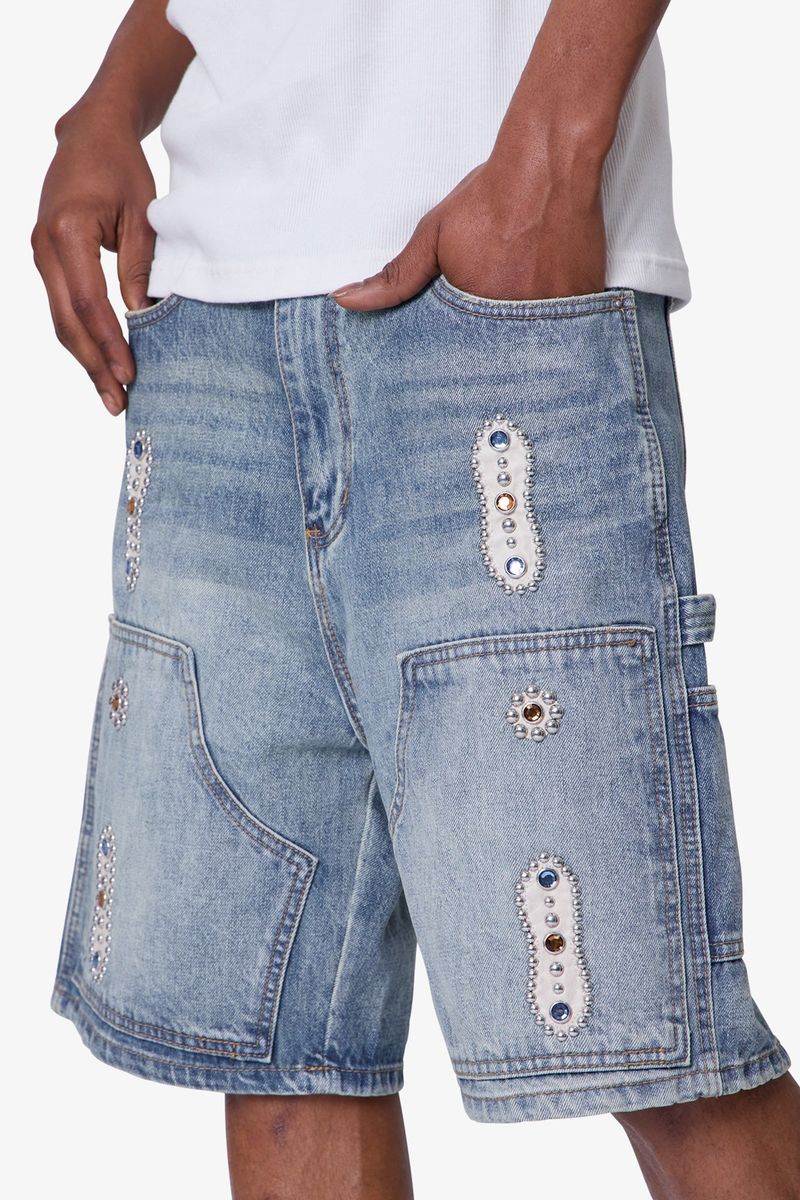 Mnml Western Jewel Denim Shorts