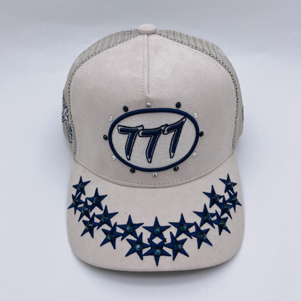 Hudson Navy Suede 777 Diamond Hats