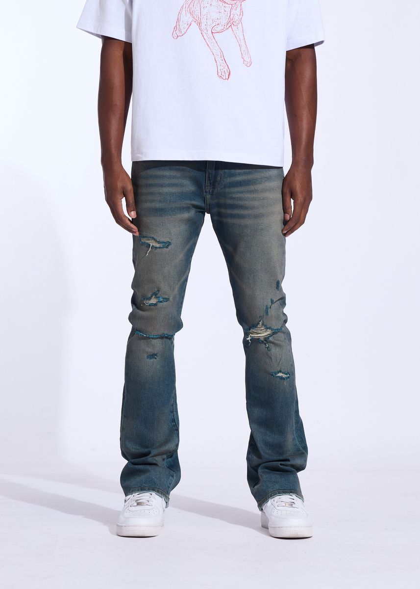 Crysp Arch Wax Flare Denim