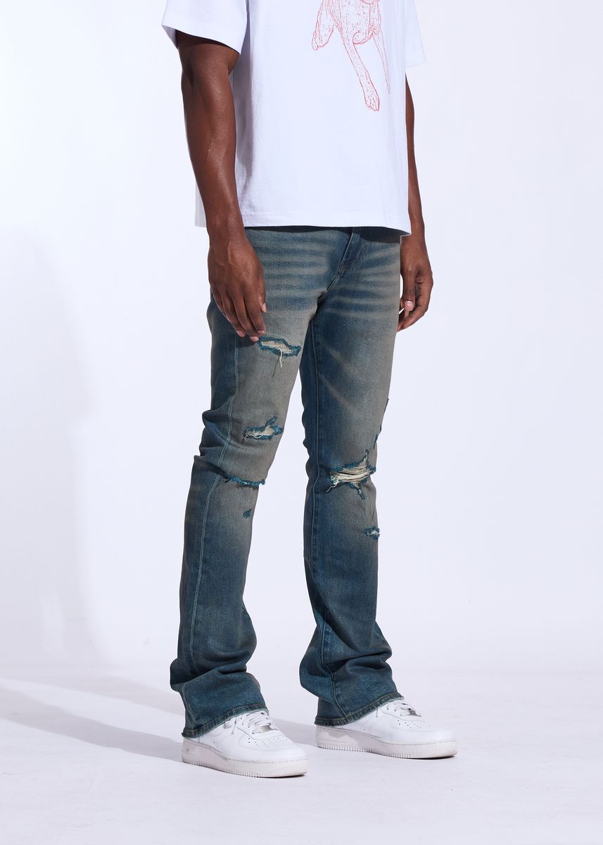 Crysp Arch Wax Flare Denim