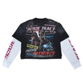 Rare Peace Thermal Rhinestone L/s Cropped T-shirt