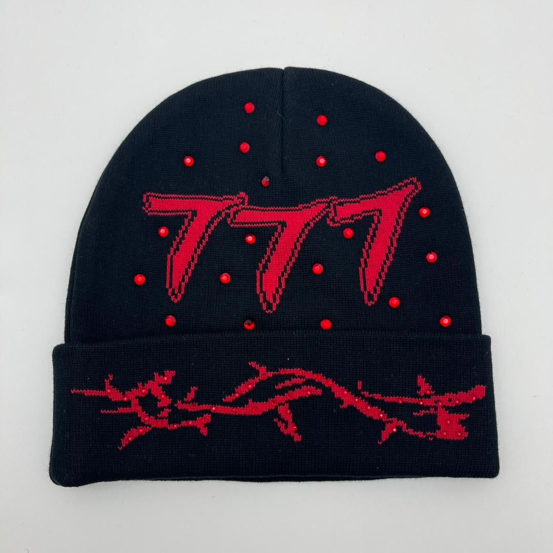 Hudson 777 V2 Red Rhinestone Beanie
