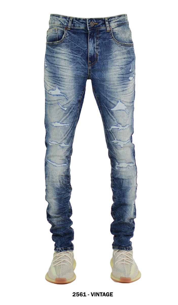 Focus Rip And Repair Distressed Denim