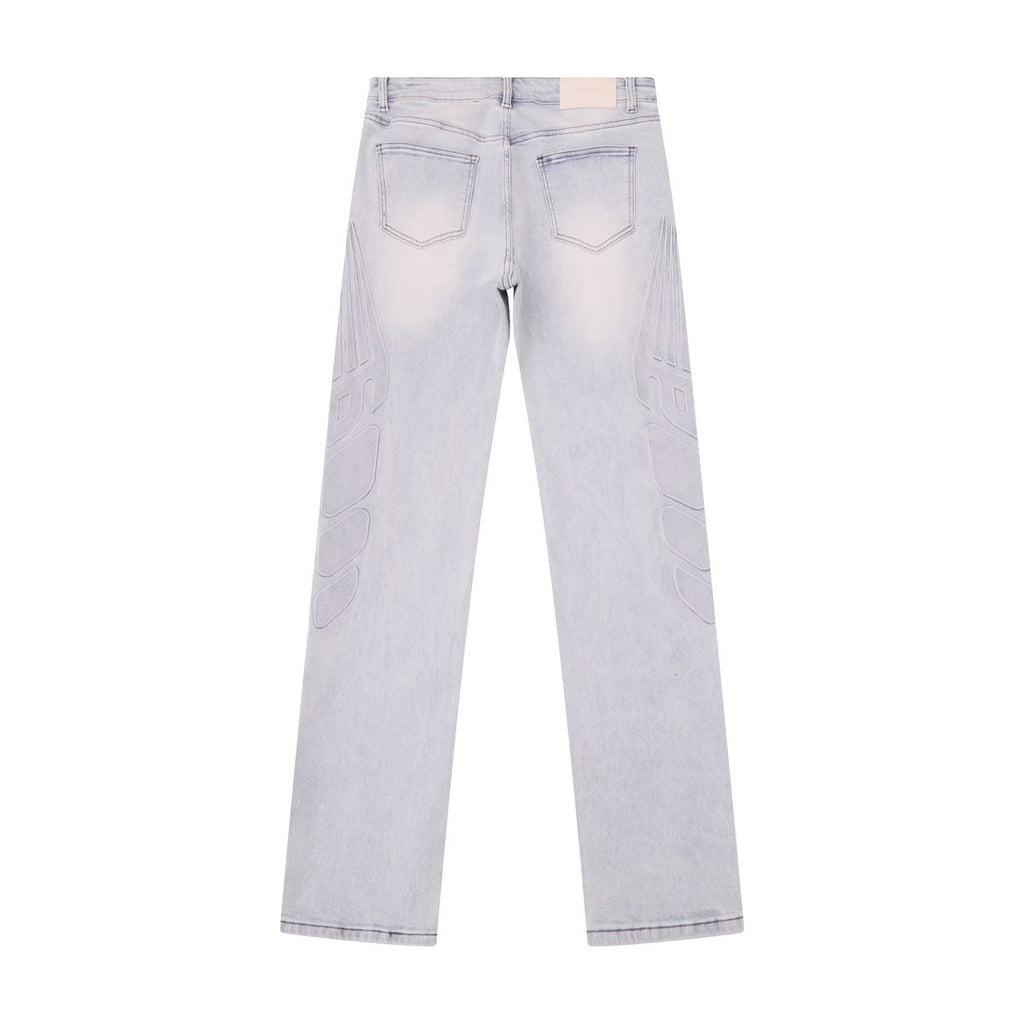 Almost Someday Moto Embossed Denim