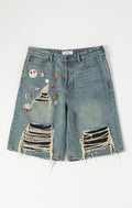 Bldg4 Pin Boy Returns Denim Shorts