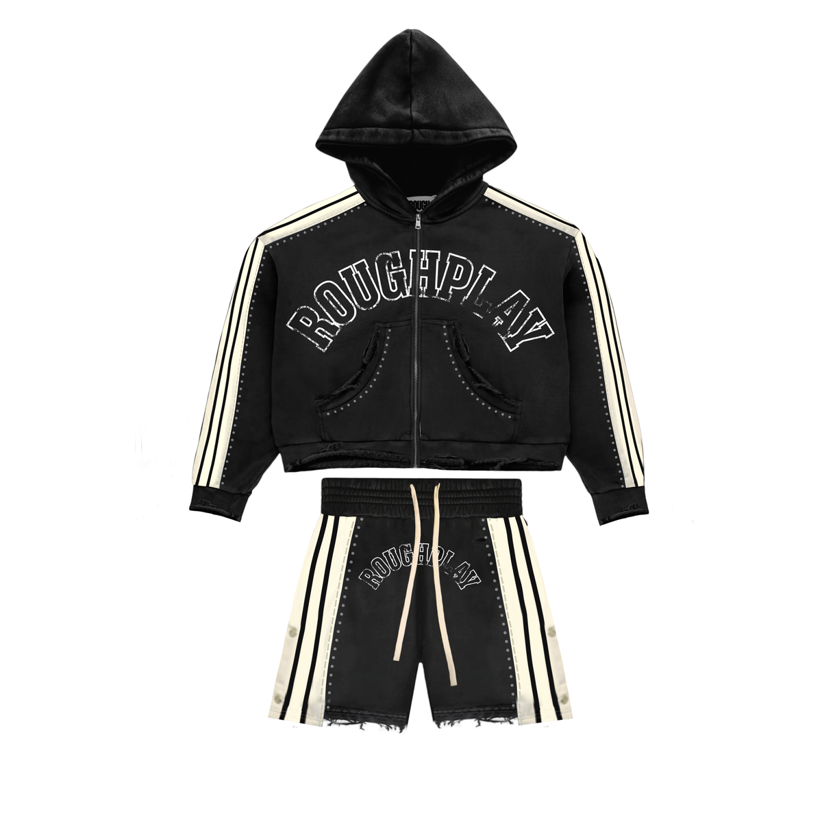 Rough Play Stripe Short Set