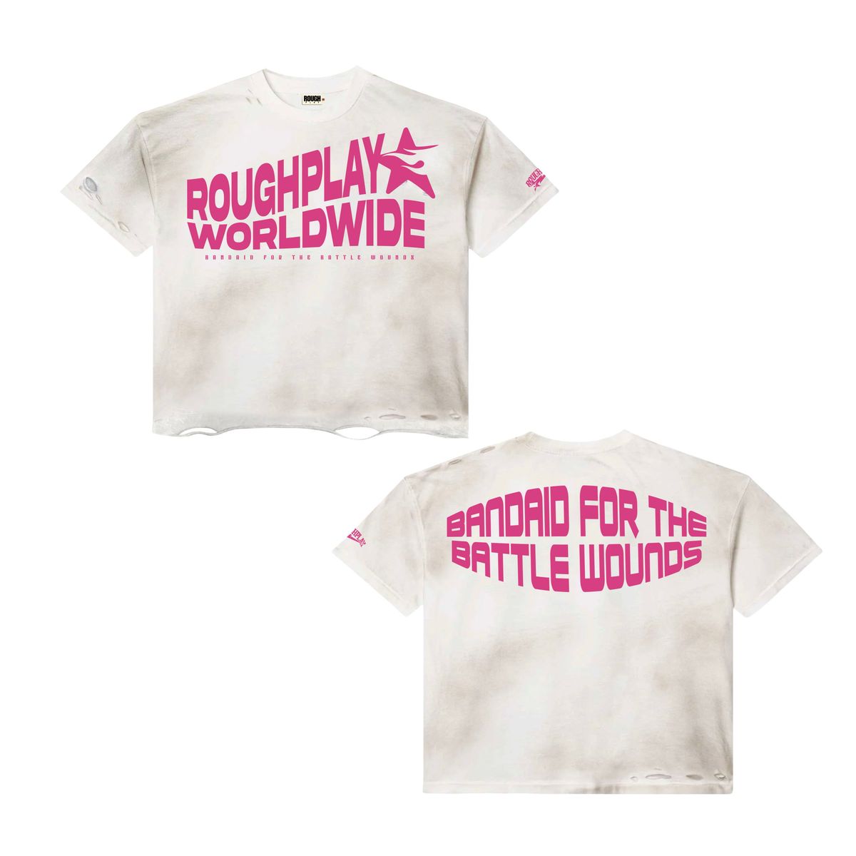 Rough Play Pink Basic Logo Tees