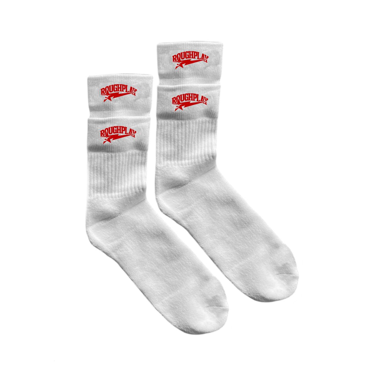 Rought Play Double Layer Red Logo Socks