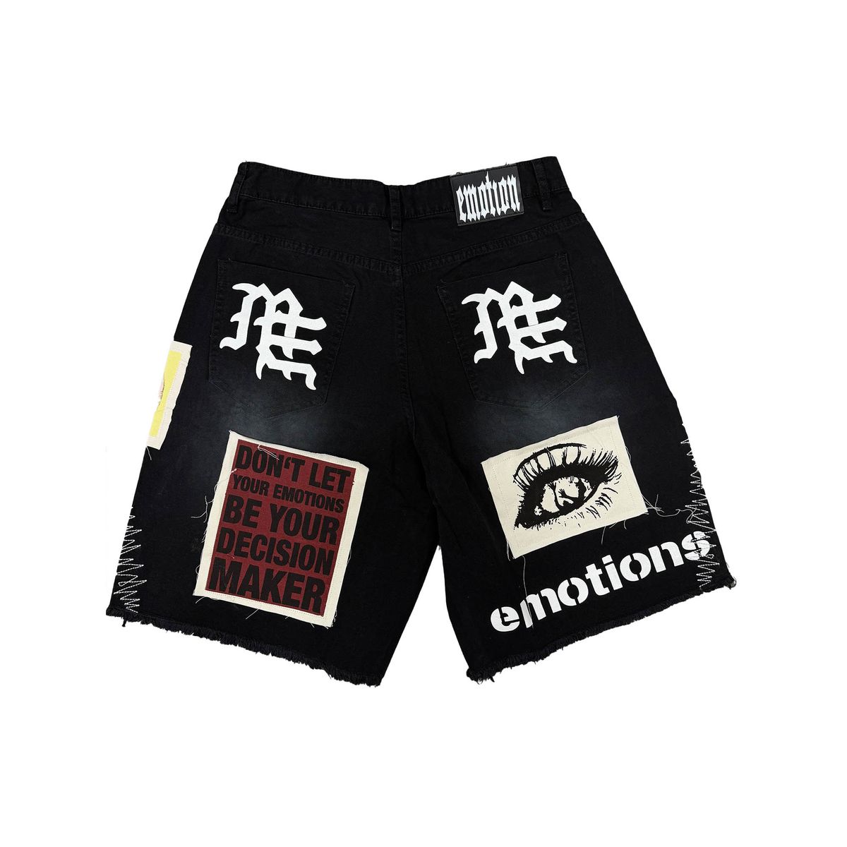 Mixed Emotion Chaos Denim Shorts