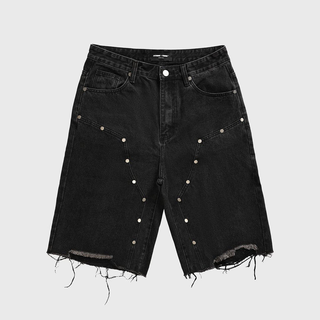 Homme Femme Arsenal Studden Denim Shorts
