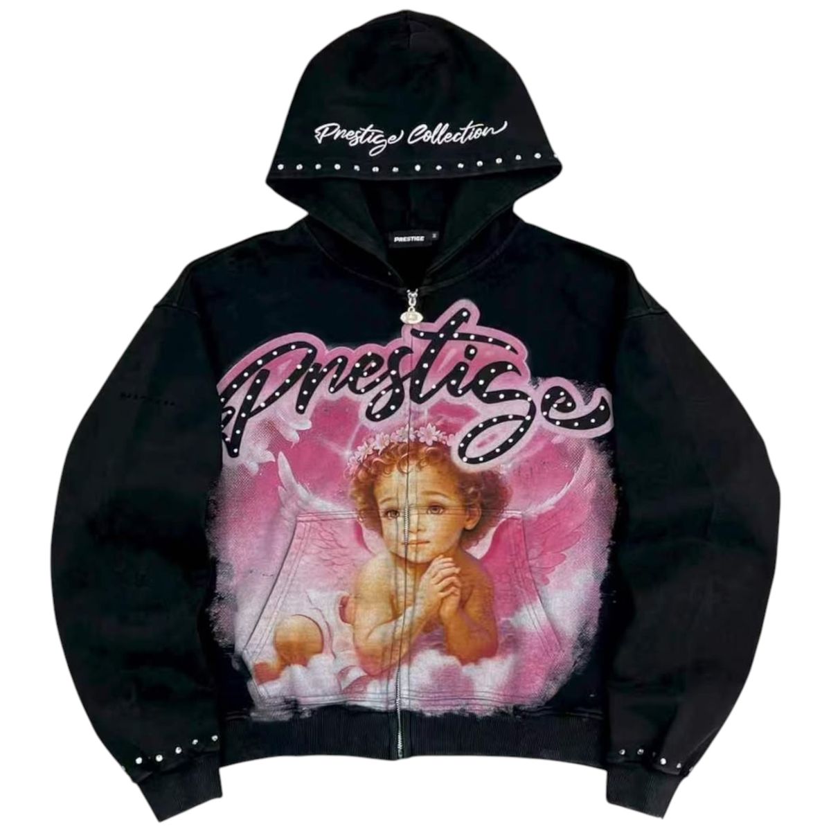 Prestige Pink Angel Zip Up Hoodie