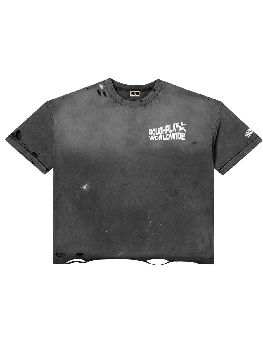 Rough Play White Basic Logo Tees
