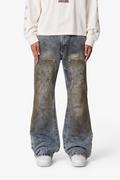 Mnml Oil Stain Iron Cross Denim