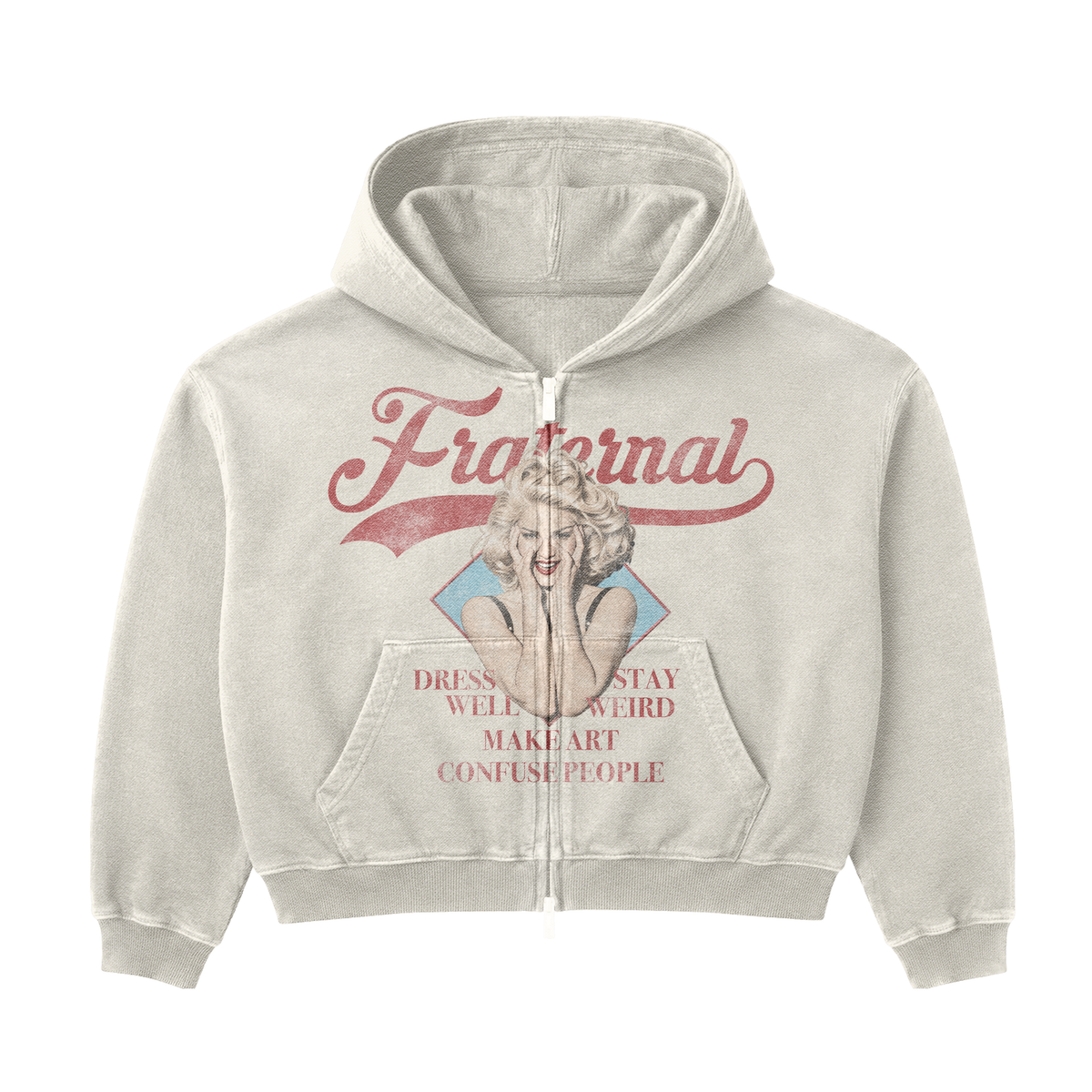 Fraternal Madonna Zip Up Hoodie