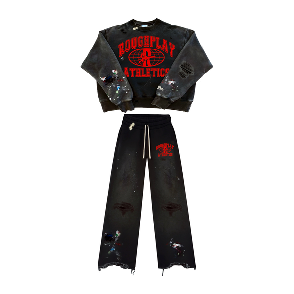 Rough Play Logo Crewneck Sweatsuit