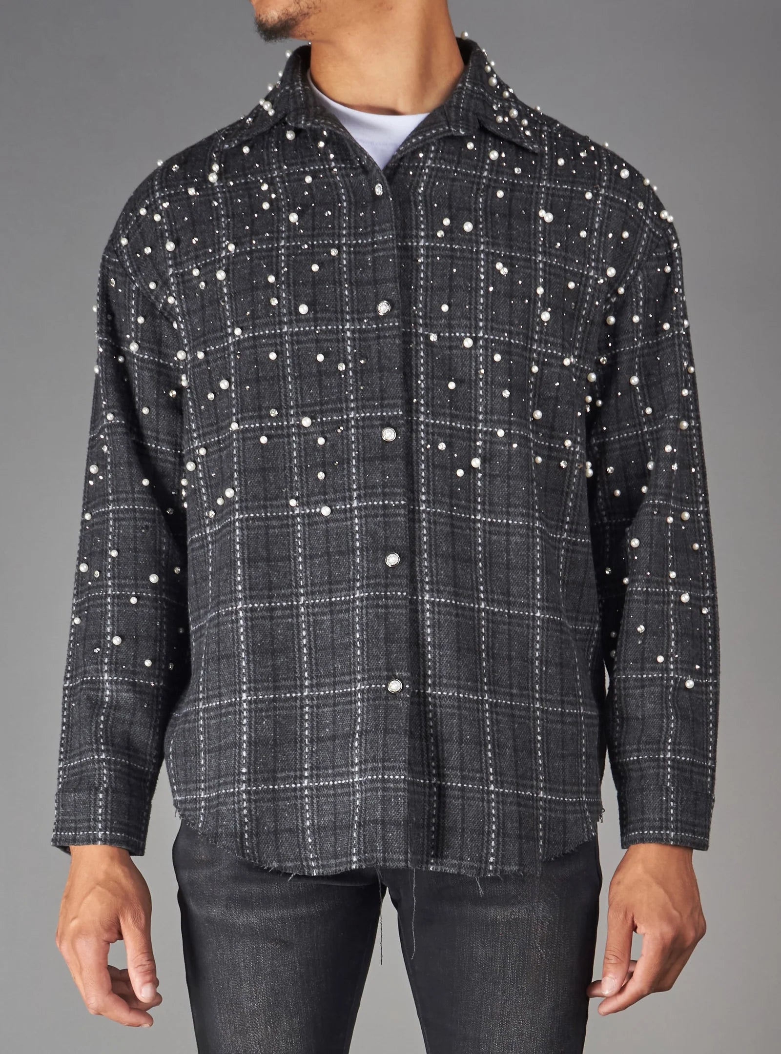 Politics Rhinestone Flannel Bottom Up