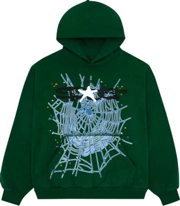 Sp5der blue web Hoodie