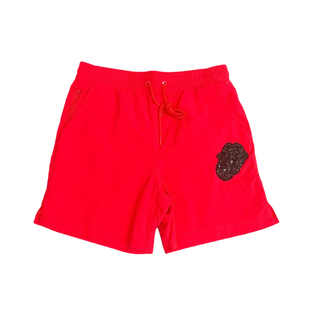 Root Of Evil Nylon Black Bling Shorts
