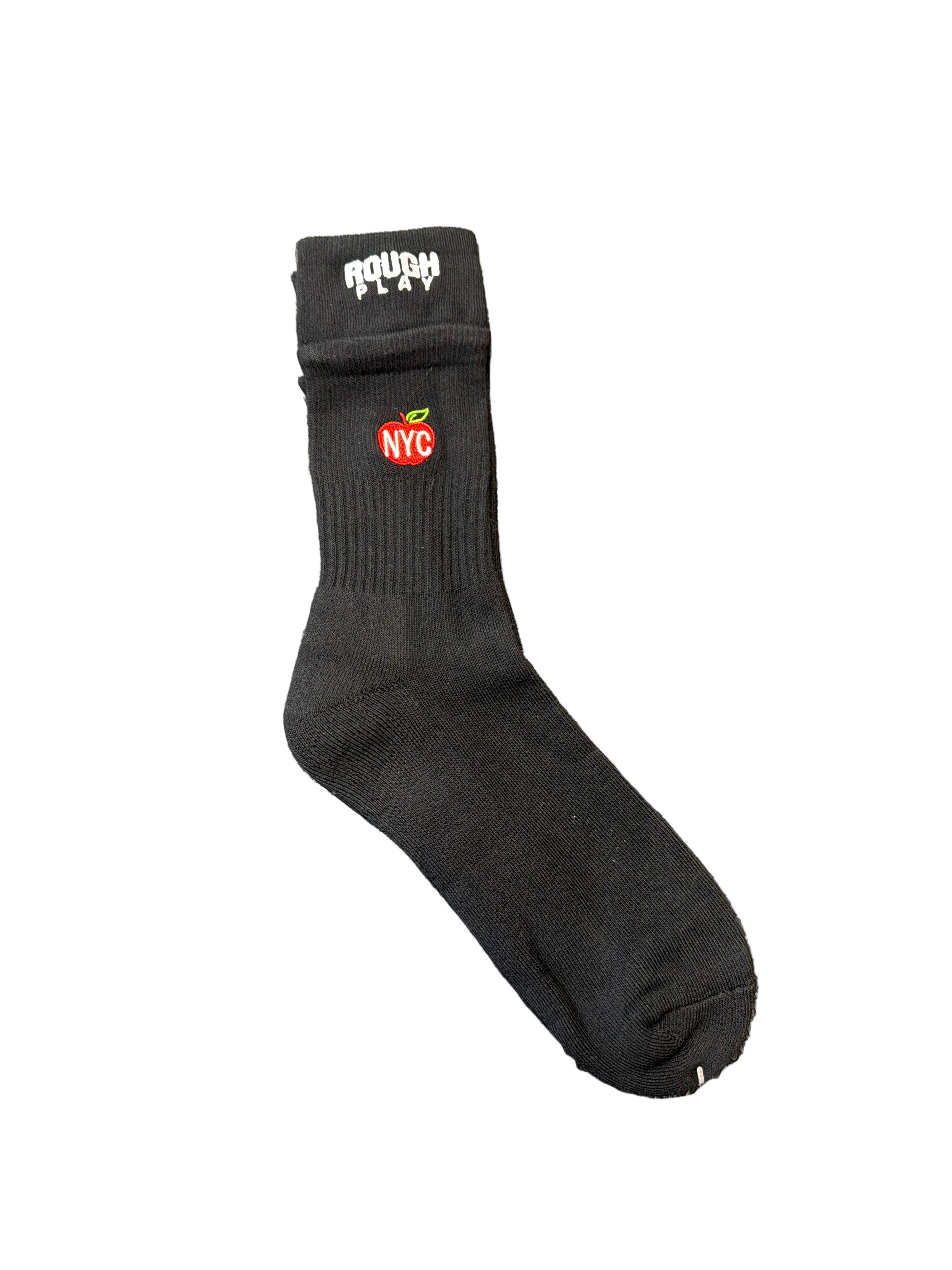 Rought Play Apple Ny Logo Socks