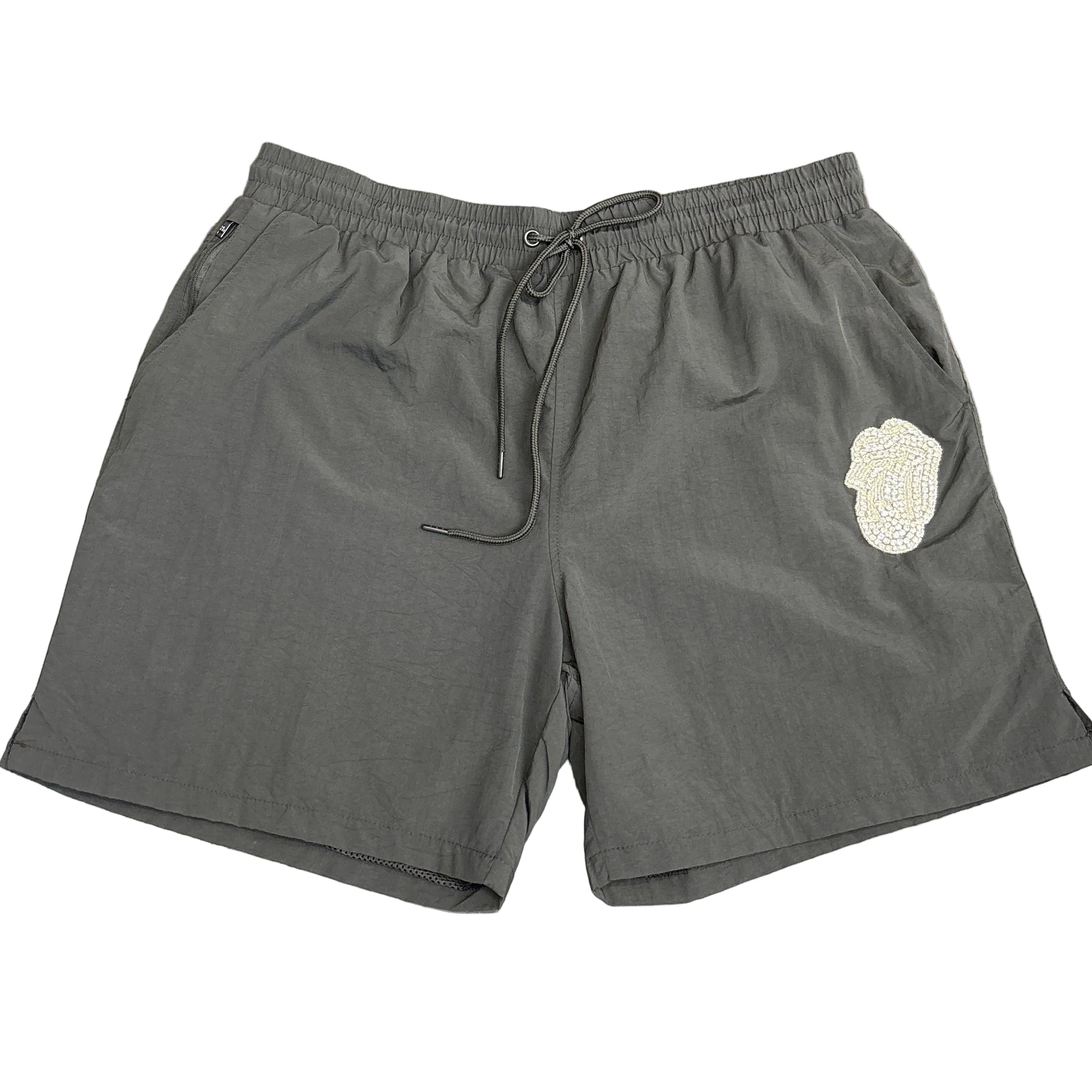 Root Of Evil Nylon Bling Shorts
