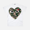 Comme Des Garcons Camo Big Heart T-shirt