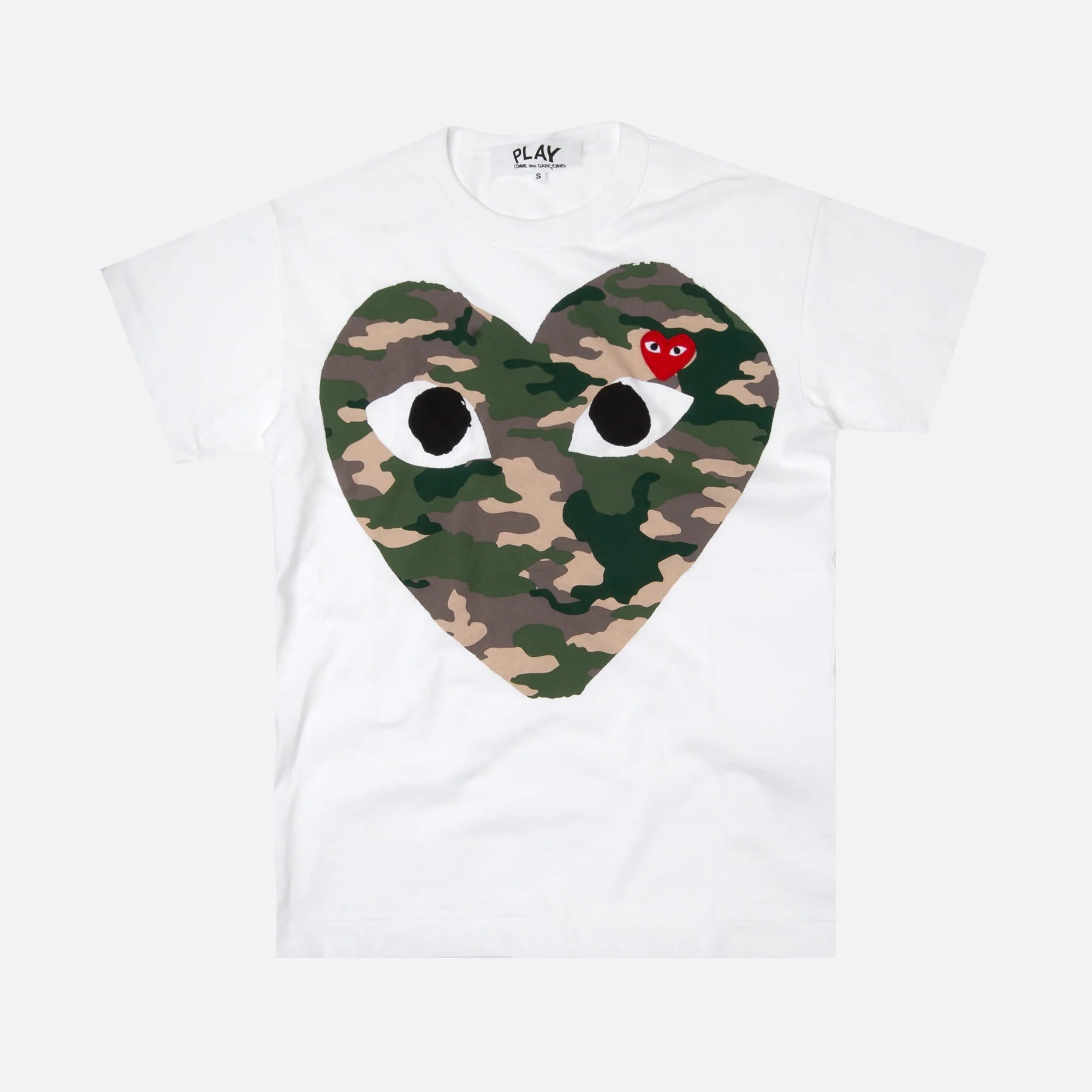 Comme Des Garcons Camo Big Heart T-shirt