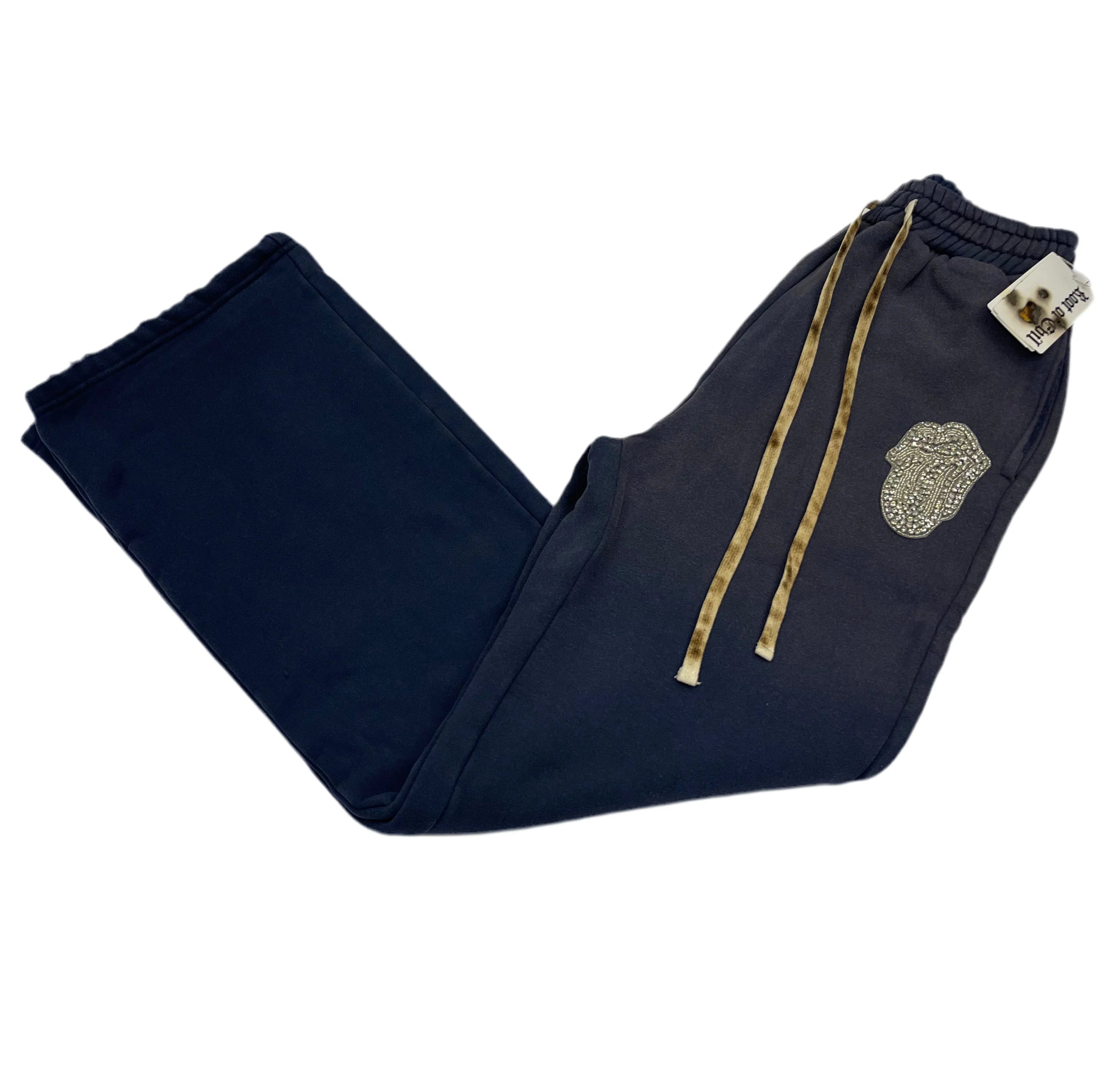 Root Of Evil Silver Stone Patch Flare Joggers