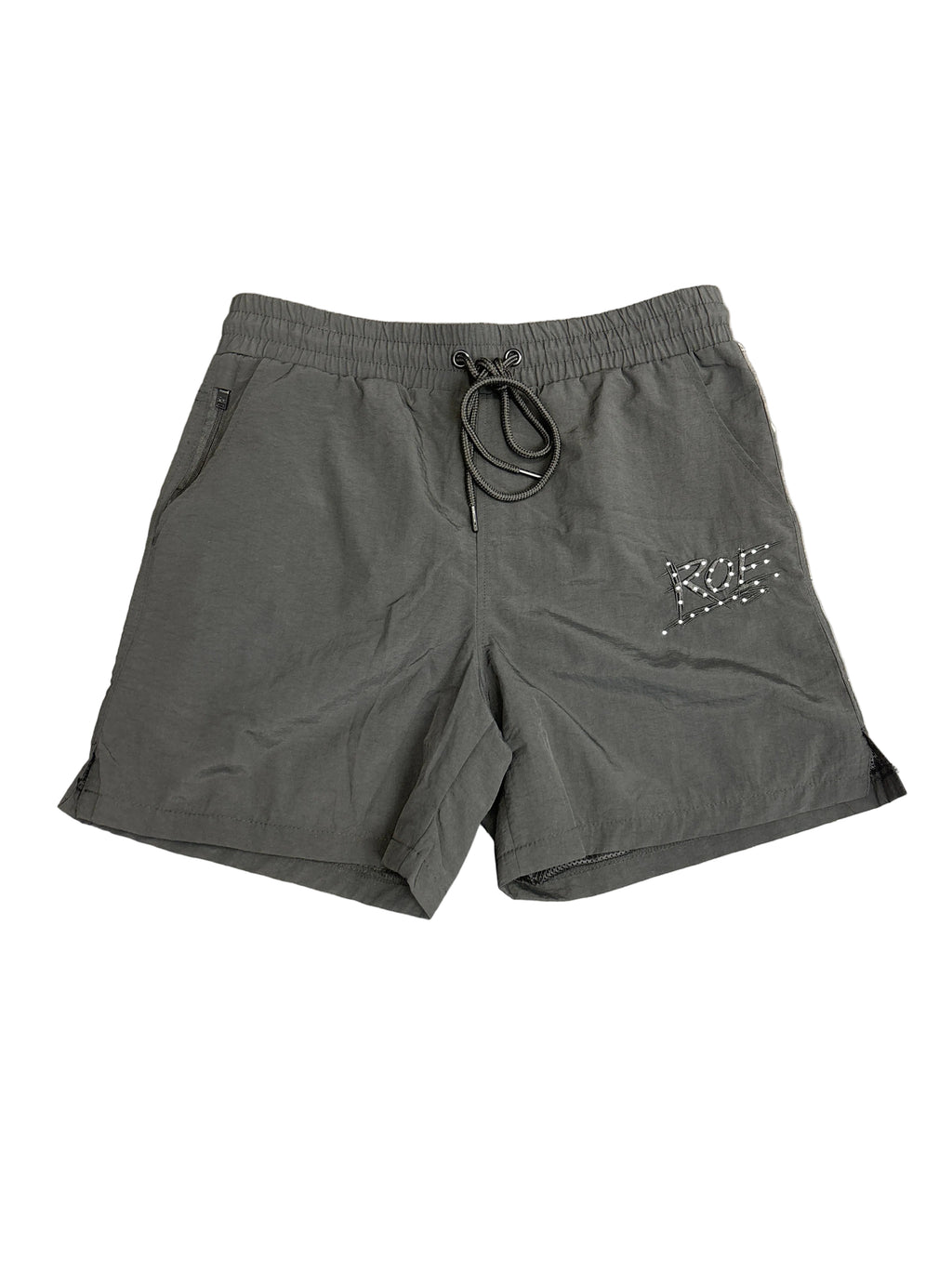Root Of Evil Nylon Studded Logo Shorts