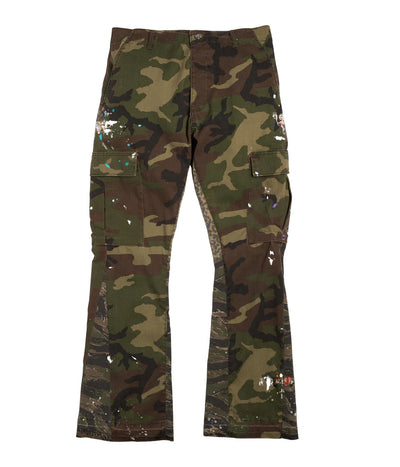 Undeveloped Camo Split Flare Cargo Denim