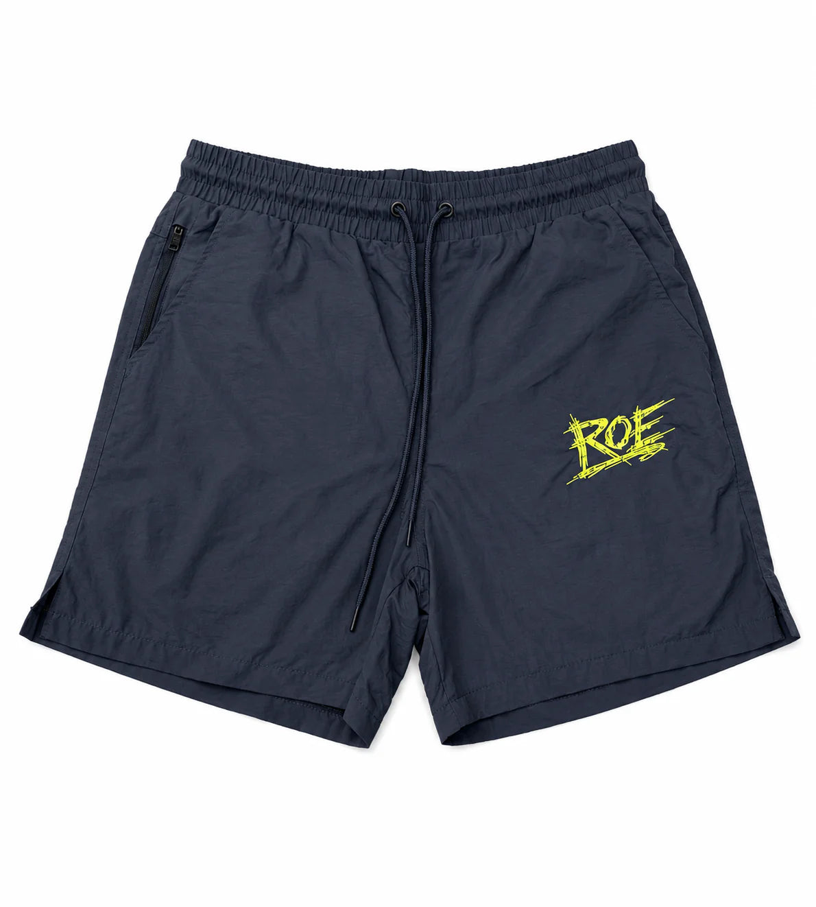 Root Of Evil Nylon Studded Neon Logo Shorts