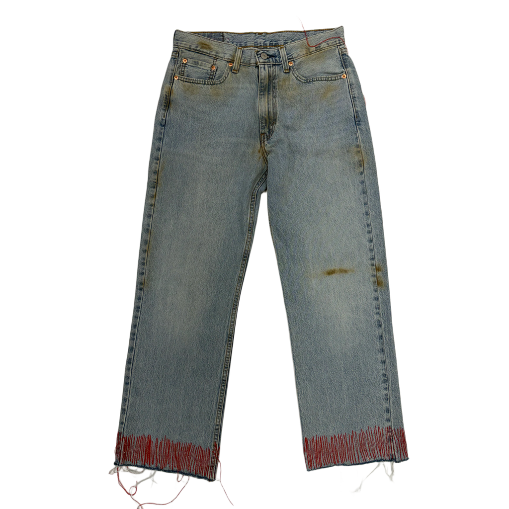 Root Of Evil Red Pin Stich Denim