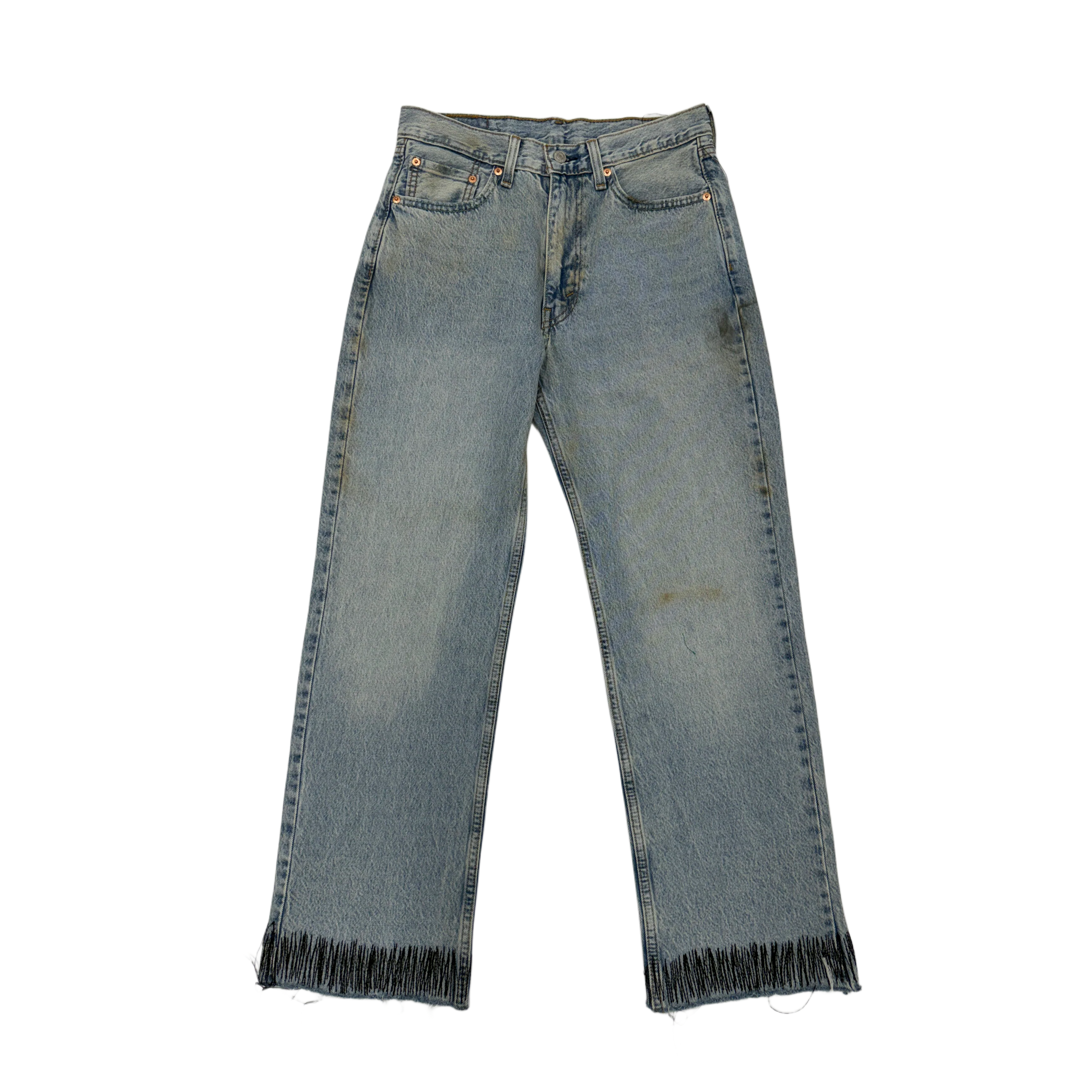 Root Of Evil Black Pin Stich Denim