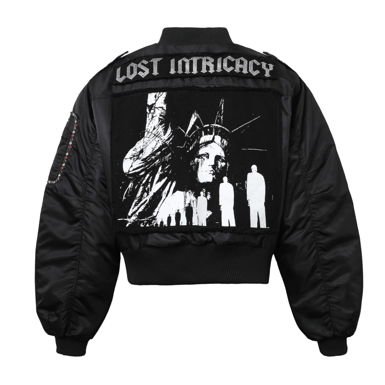 Lost Intricacy Red Stone Bomber Jacket