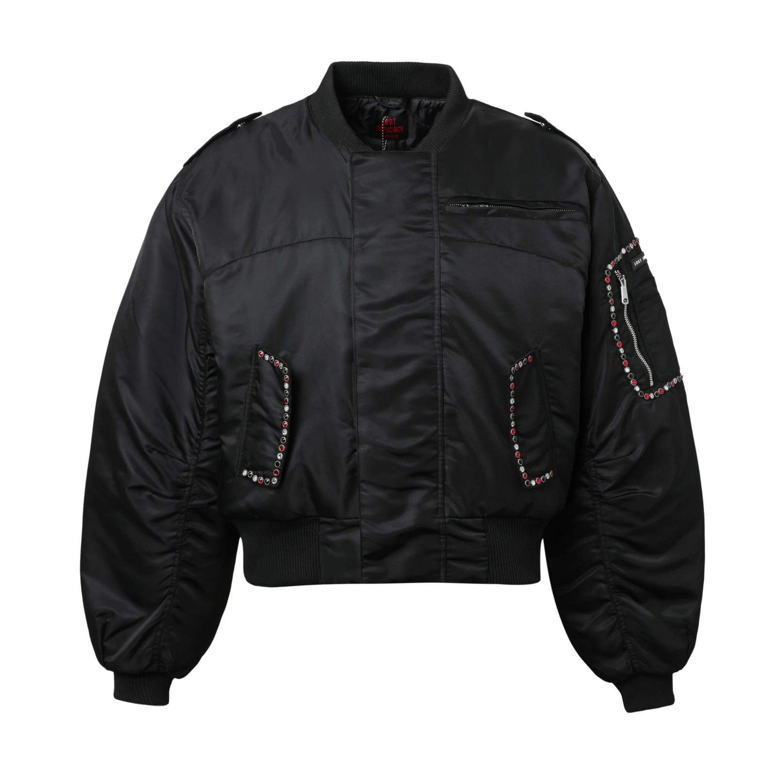 Lost Intricacy Red Stone Bomber Jacket