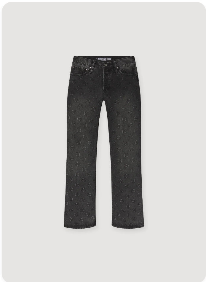 Lost Shdws Embossed Logo Denim