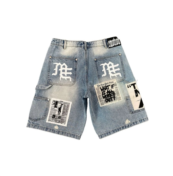 Mixed Emotion Ai Denim Shorts