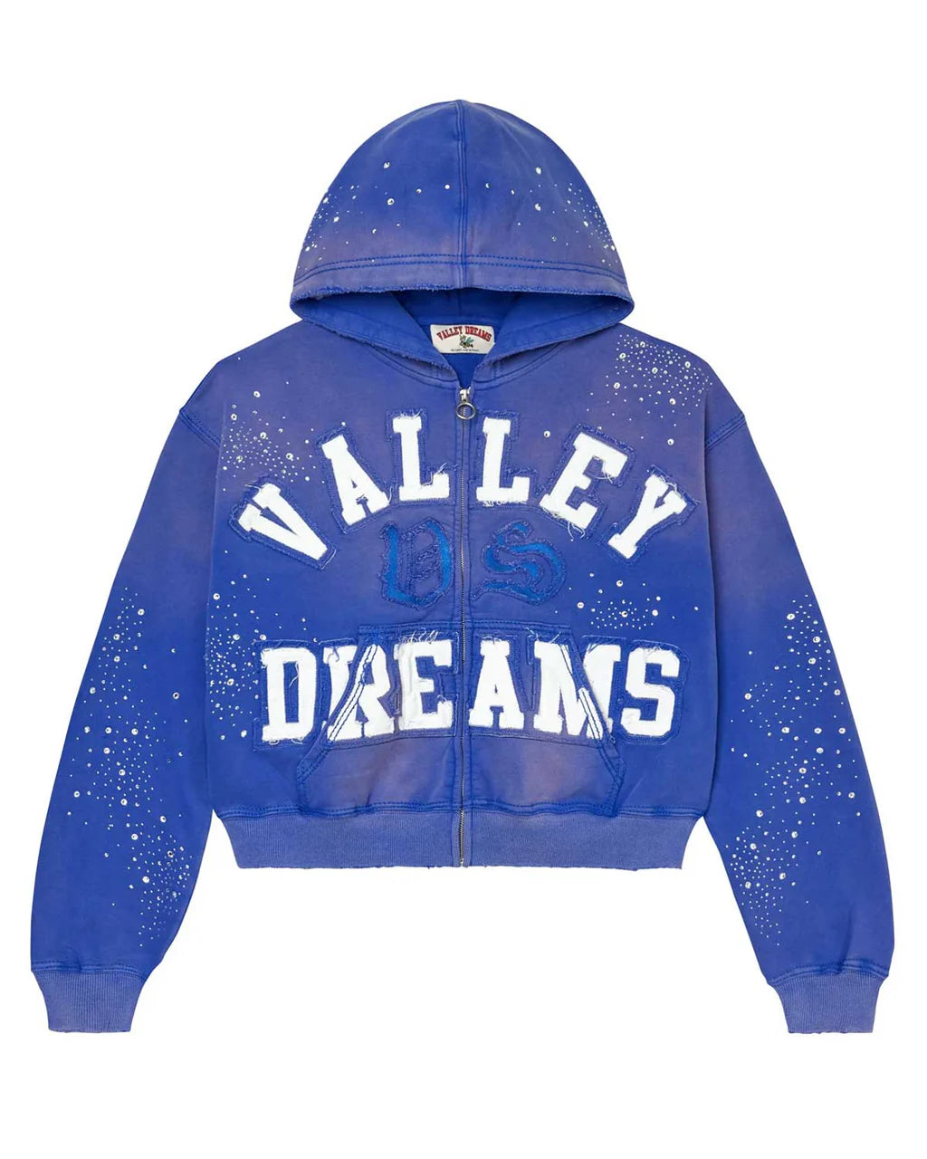 Vale Classico Rhinestone Zip Up Hoodie
