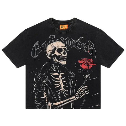 Godspeed Rose Skull T-shirt